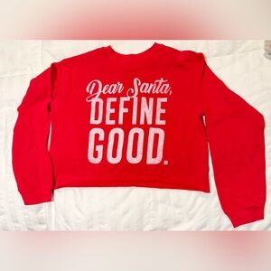 Freeze Red Holiday cropped Sweatshirt #holiday #santa